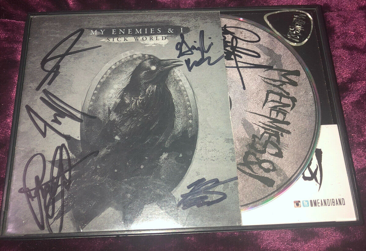 My Enemies & I Autographed Cd And Cover With Guitar Pick And Display Case