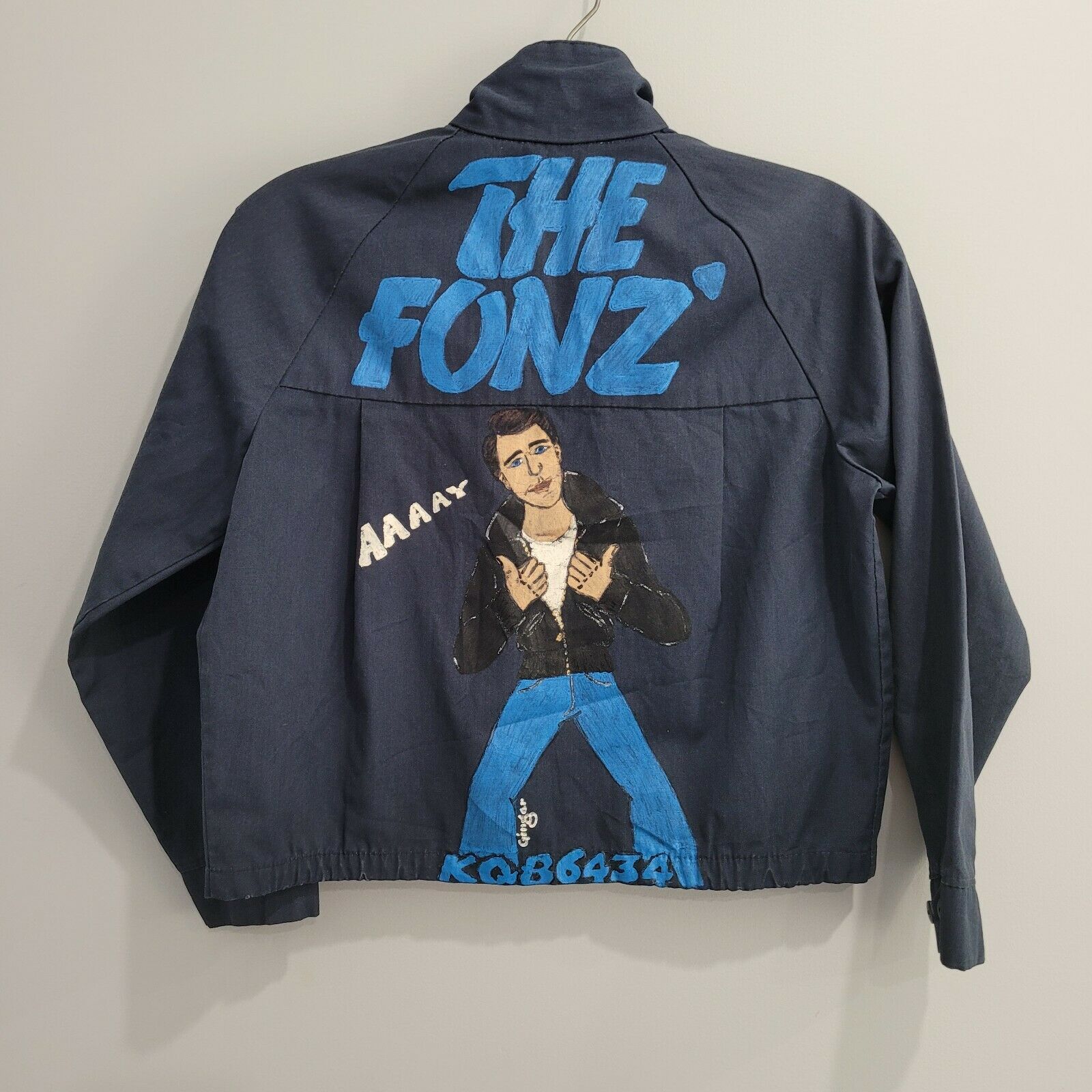 Vtg 70s 80s Happy Days Fonz Henry Winkler Hand Painted Jacket Youth 12 M