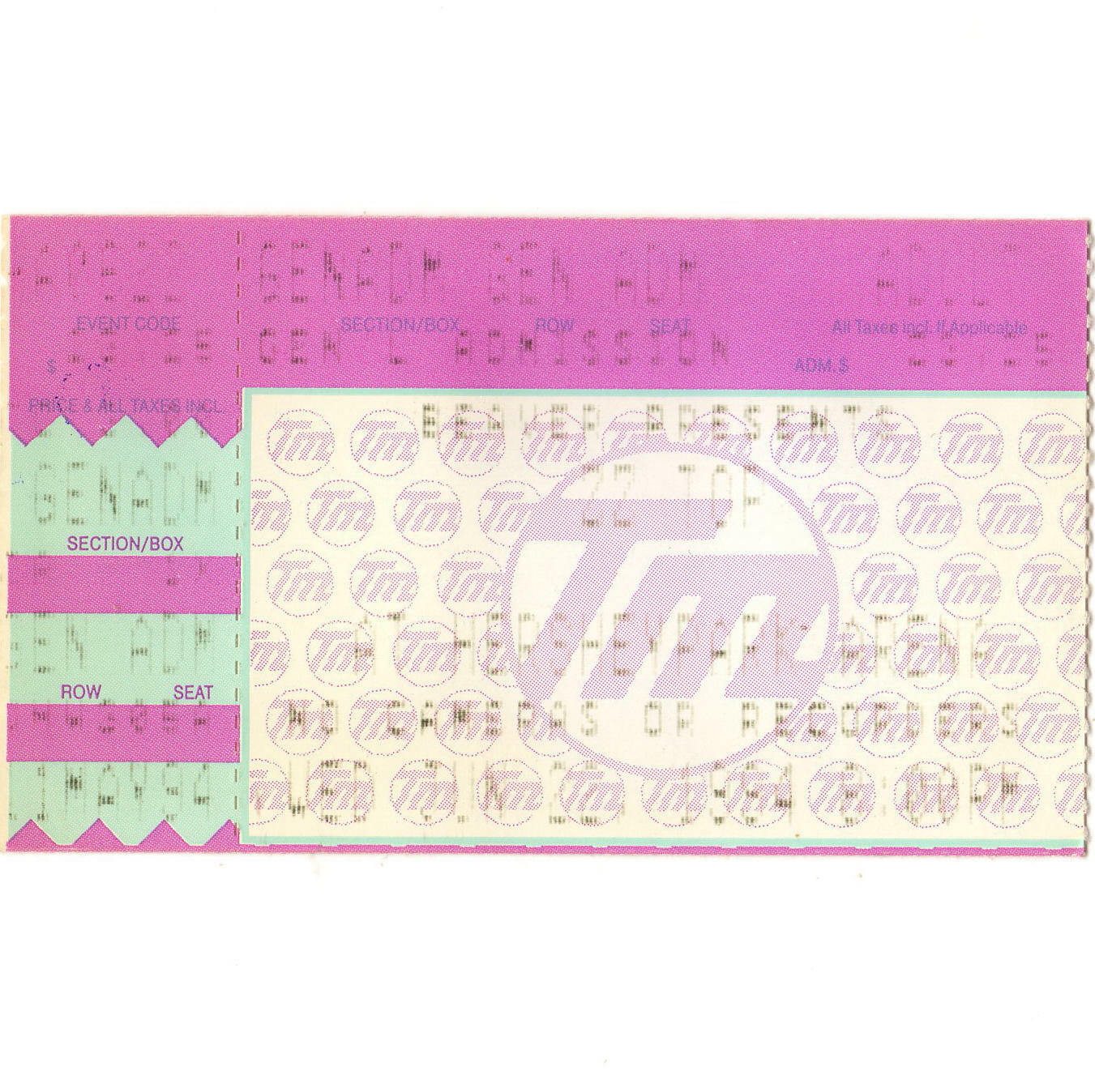 Zz Top Concert Ticket Stub Hershey Park 6/22/94 Hershey Pa Arena Antenna Tour