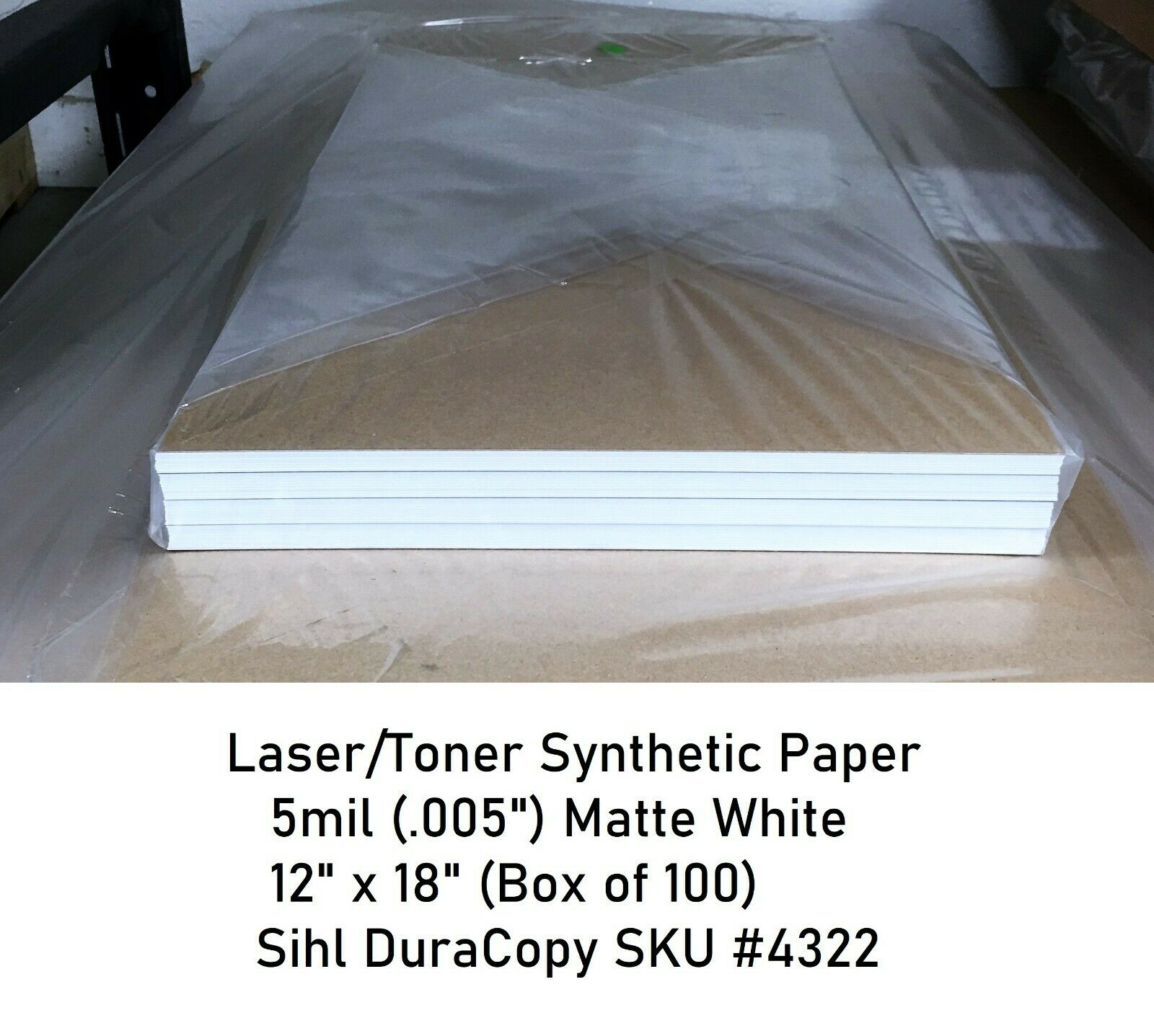 Never Tear Synthetic Paper #4322 Duracopy™ 5 Mil C2s 12" X 18" (100) By Sihl