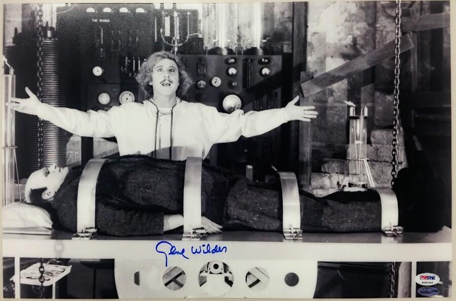 Gene Wilder Signed Young Frankenstein 12x18 Photo #1 Autograph W/ Psa/dna Coa