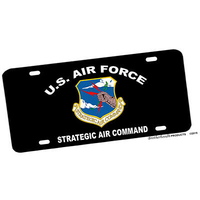Us Air Force Strategic Air Command Emblem Design Aluminum License Plate Sign