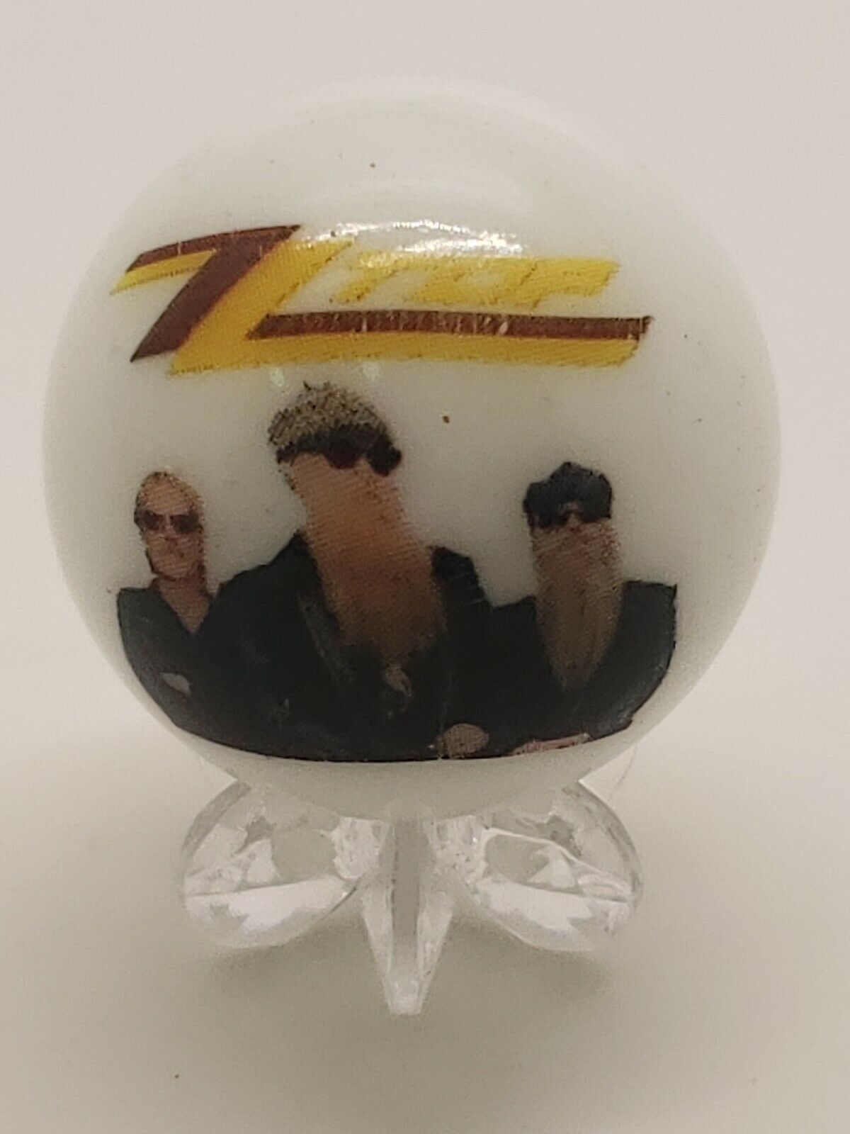 Zz Top Rock Band Logo White Shooter Marble Collectible