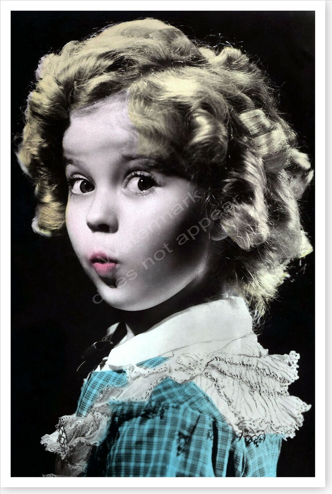 Child Star Actress Shirley Temple Silver Halide Color Photo