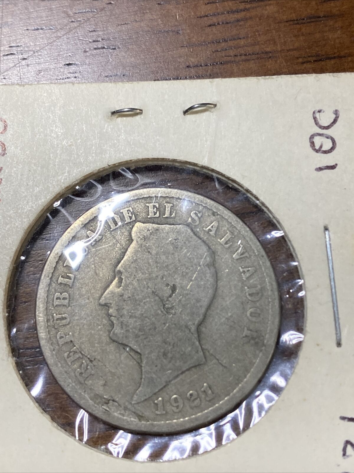 El Salvador 10 Centavos 1921 Copper Nickel