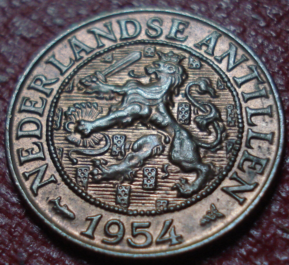 1954 Netherlands Antilles 1 Cent In Au Condition