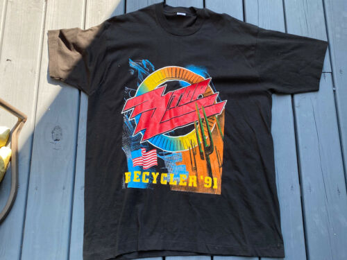 Vintage Original 1991 Zz Top Recycler Tour Shirt - Rock Concert Tee - Size Xxl