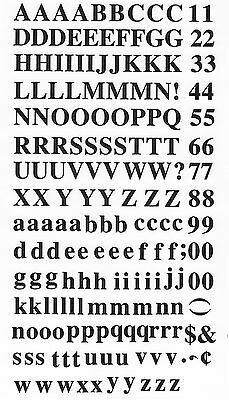 Ceramic Decals Graphic Alphabet Numbers Many Style/size