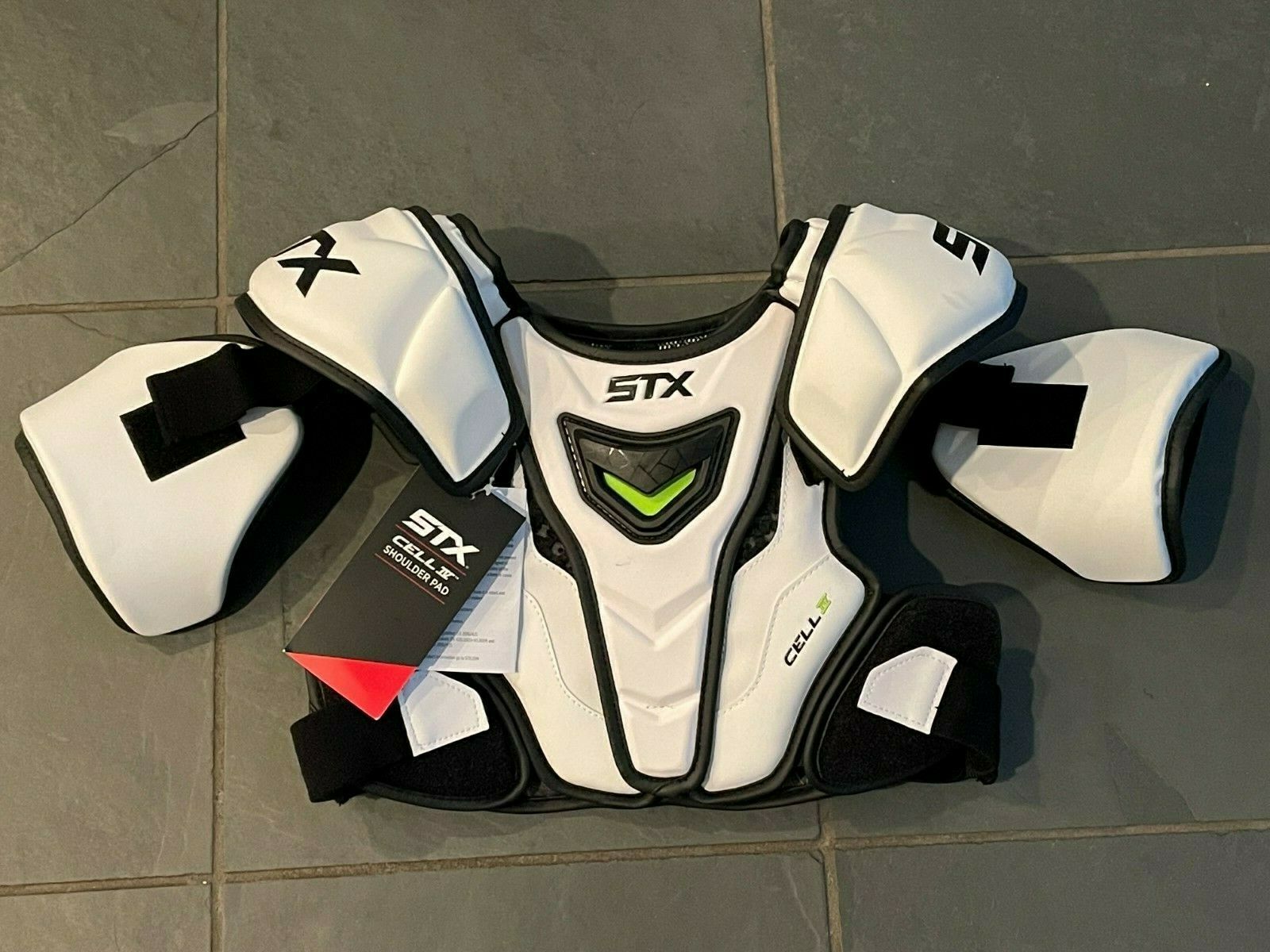 New W/ Tags Stx Cell Iv Lacrosse Shoulder Pads Large Retail $130