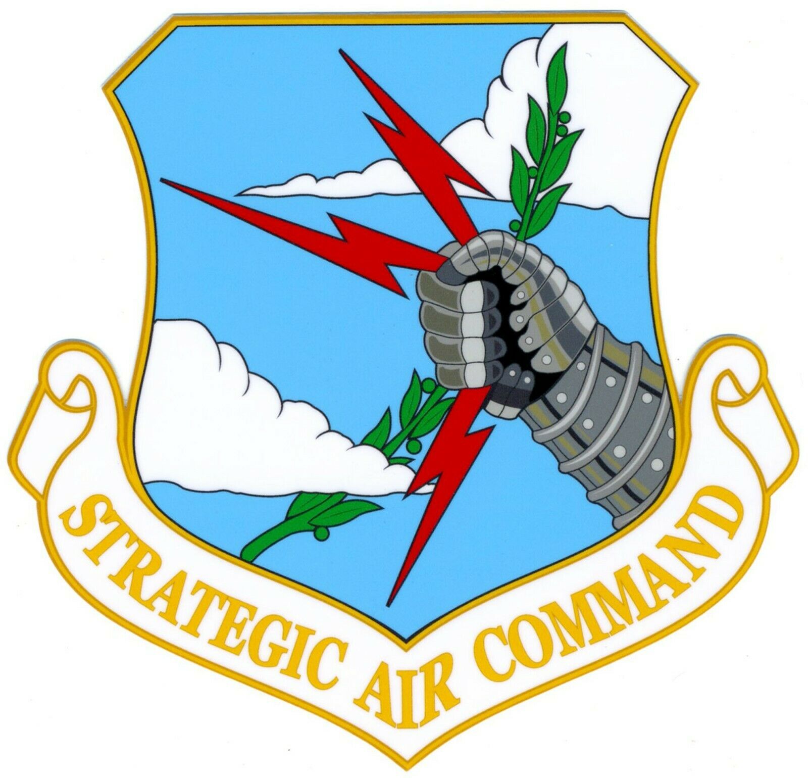 Us Air Force Sticker: Strategic Air Command Sac  3 X 3 Inches