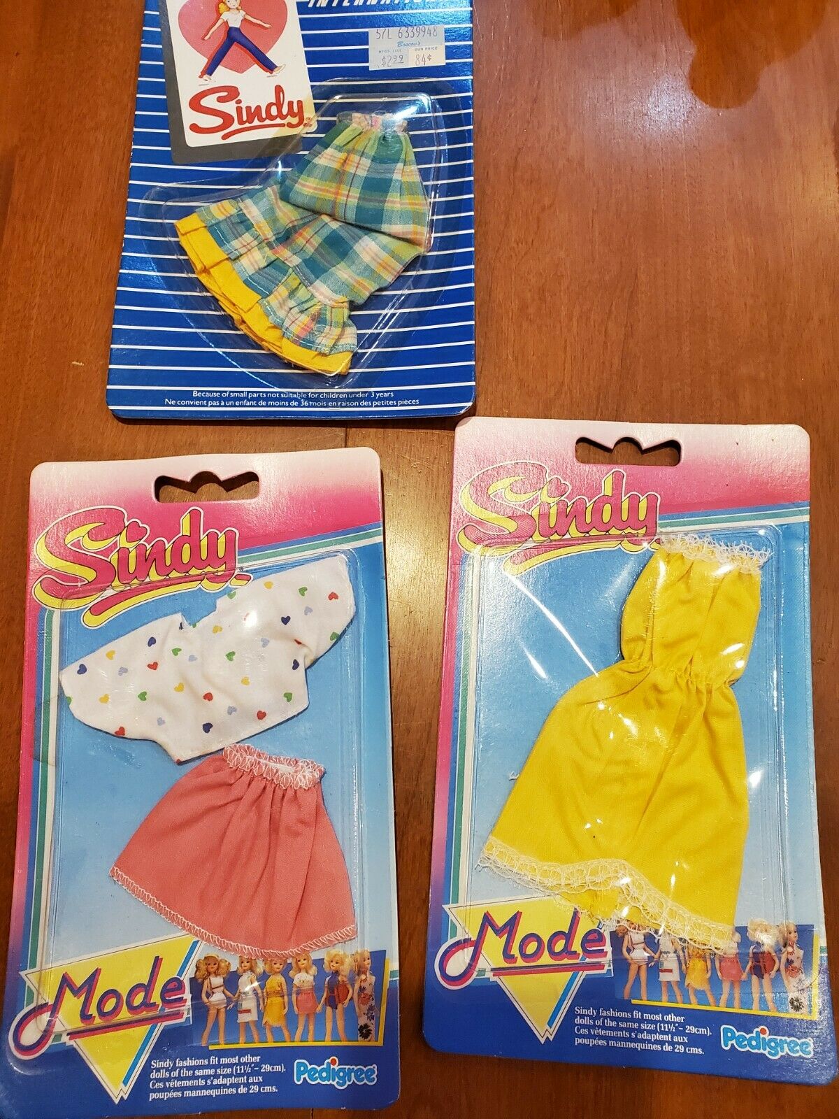 *vintage Sindy Doll 1980s Outfits Original Package - 3 - Mint On Card