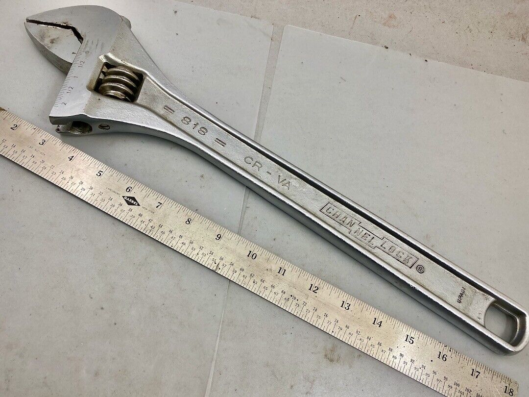 Channellock 18"  Adjustable Wrench 818, Very Good Condition