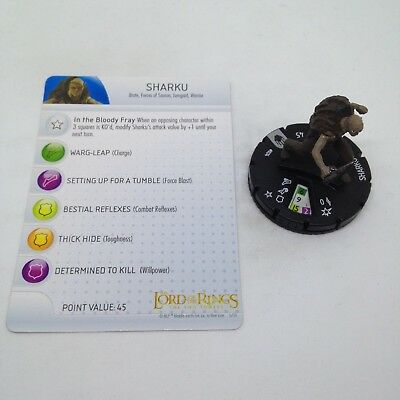 Heroclix Lotr: The Two Towers Set Sharku #024 Rare Figure W/card!
