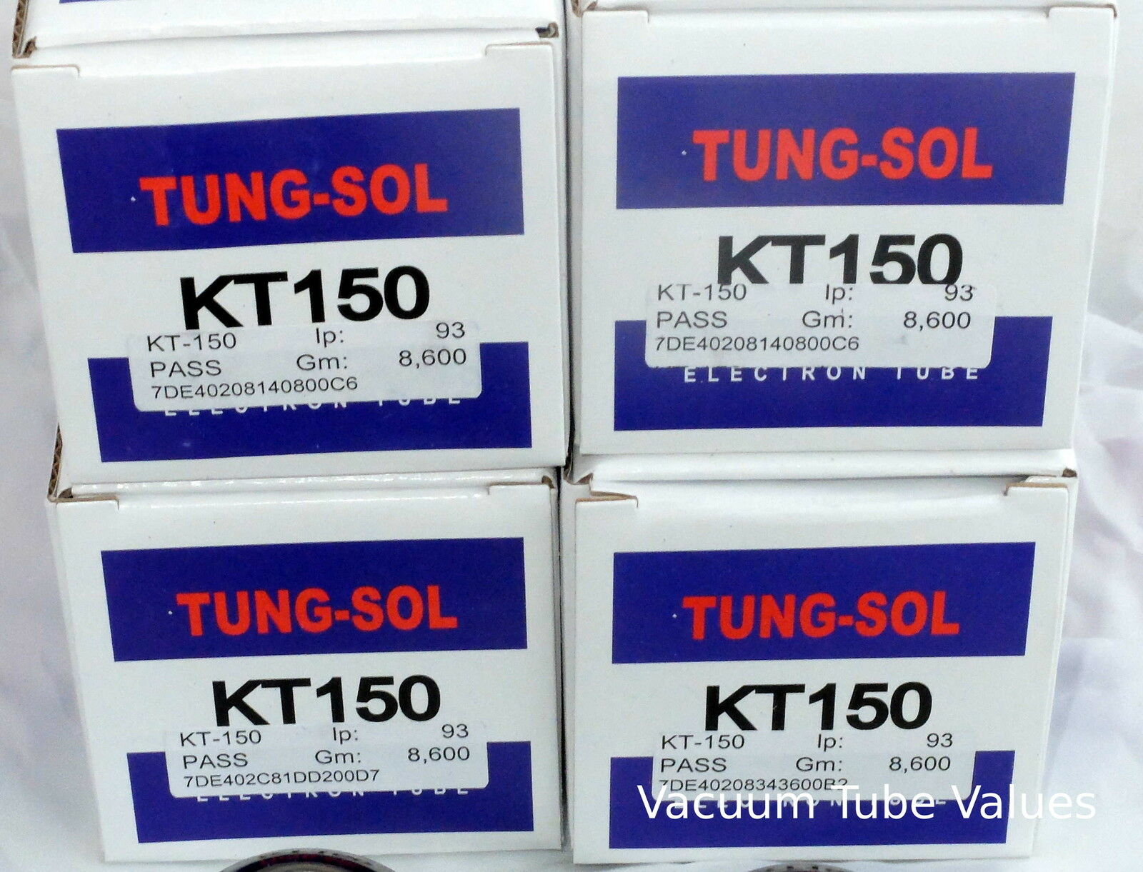 Tung-sol Factory Platinum Matched Quad Kt150 4 New Kt 150 Tubes 24hr Burn-in