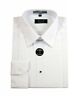 Mens Lay Down White Tuxedo Shirt Modern Fit Wrinkle-free Cotton Blend Amanti