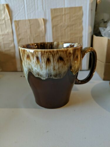Vintage Cannonsburg Brown Drip Glaze Coffee Cup/mug  Usa