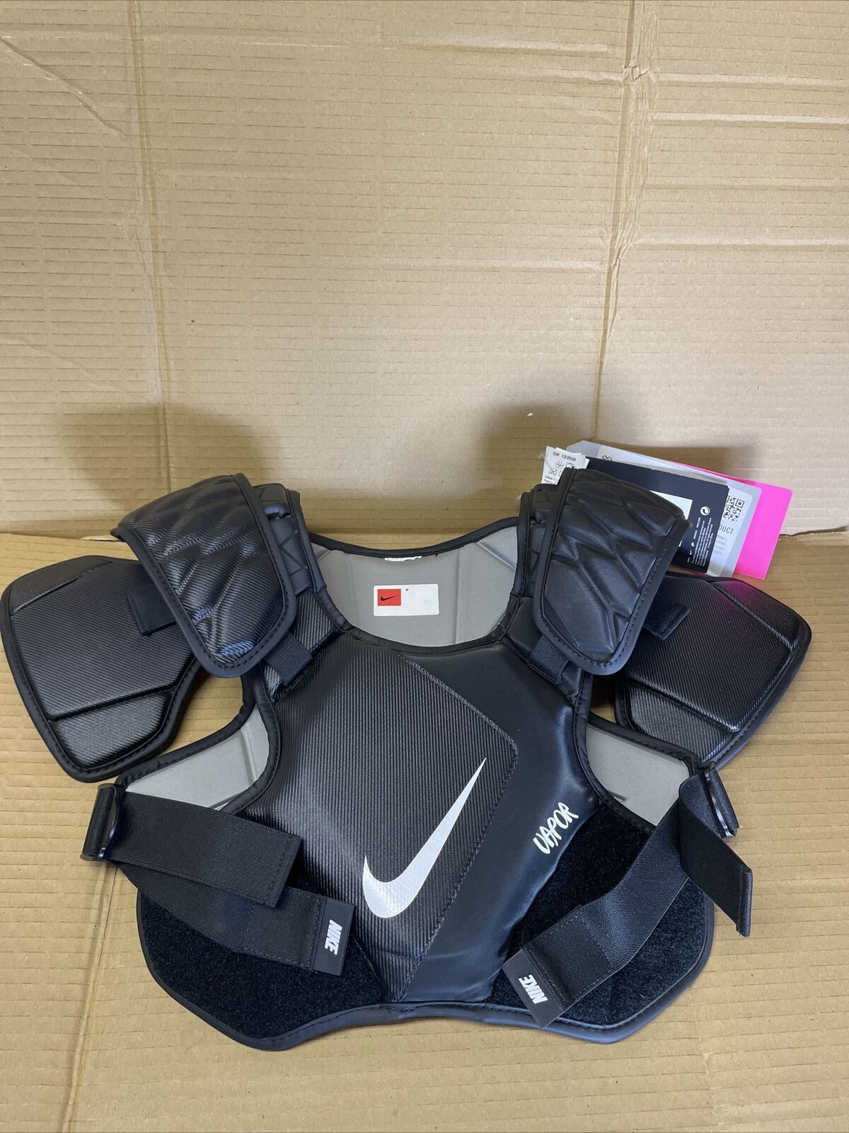 Nike Lacrosse Vapor Shoulder Pads Black Size Large Pd Spv0 03