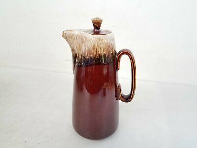 Vintage 1960s Hull Pottery Brown Drip Tall Coffee Pot Usa