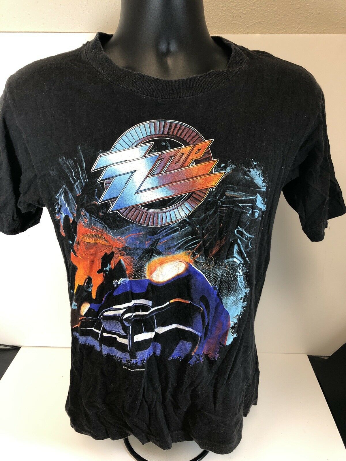 Zz Top Vintage Shirt Medium 1990 Lone Wolf Productions Recycler Tour Z25