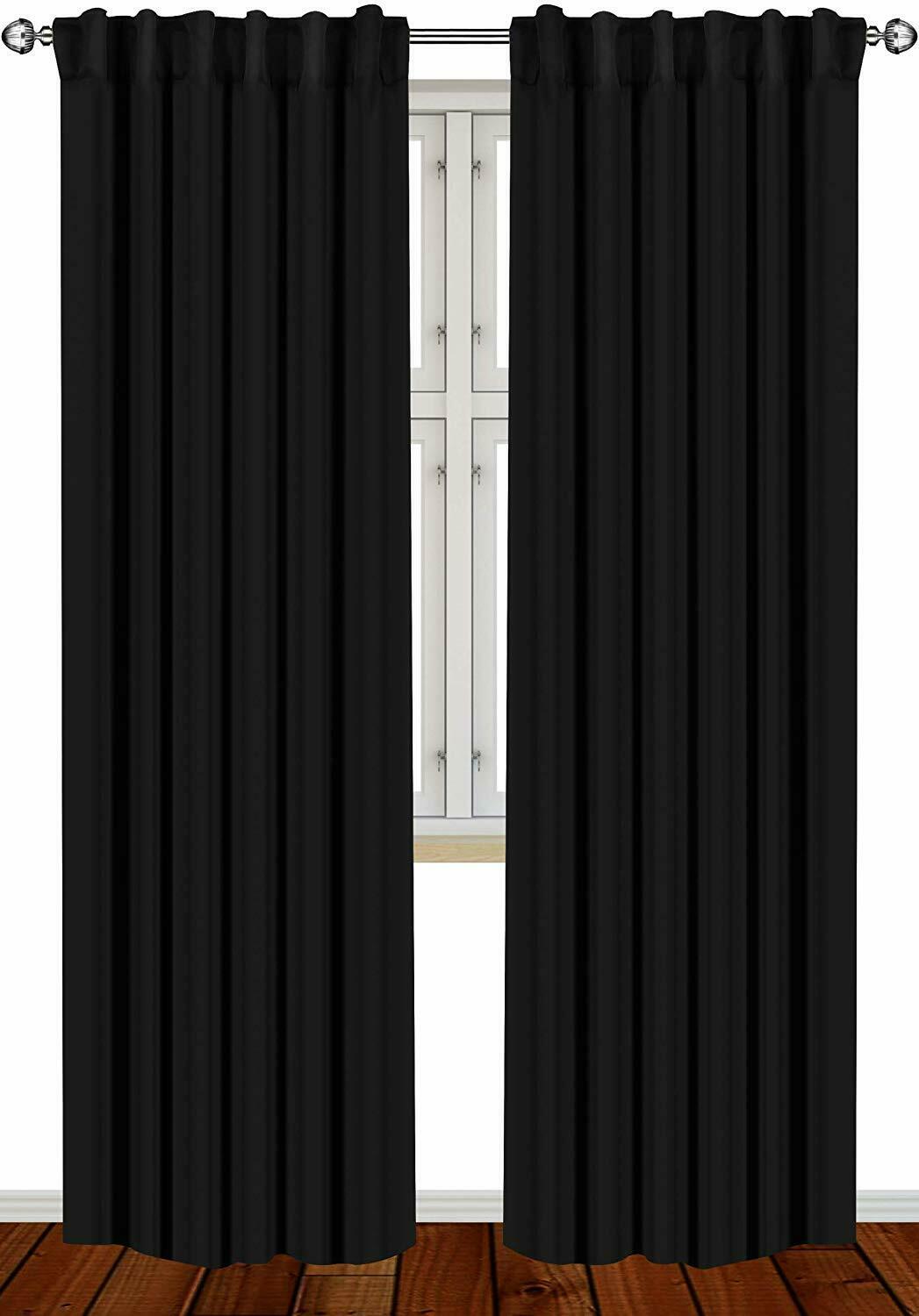 Window Curtains Blackout Room Thermal Insulated 2 Panels 52x84" Utopia Bedding