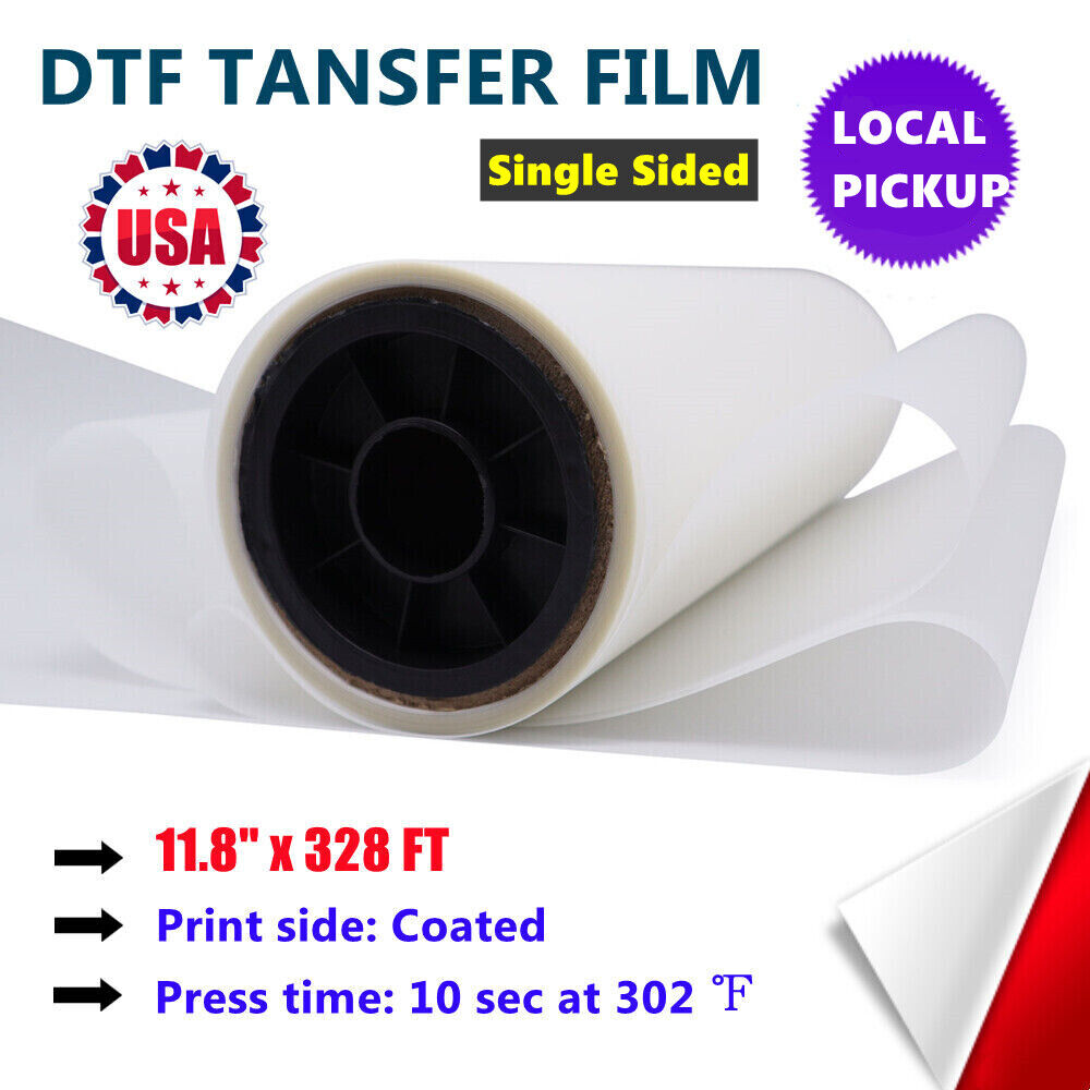 5rolls 11.8" X 328ft Dtf Transfer Film Premium Roll-single Sided Hot Peel Pickup