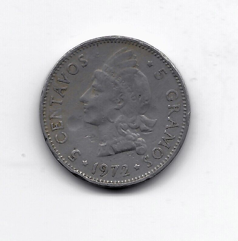 World Coins - Dominican Republic 5 Centavos 1972 Coin Km# 18