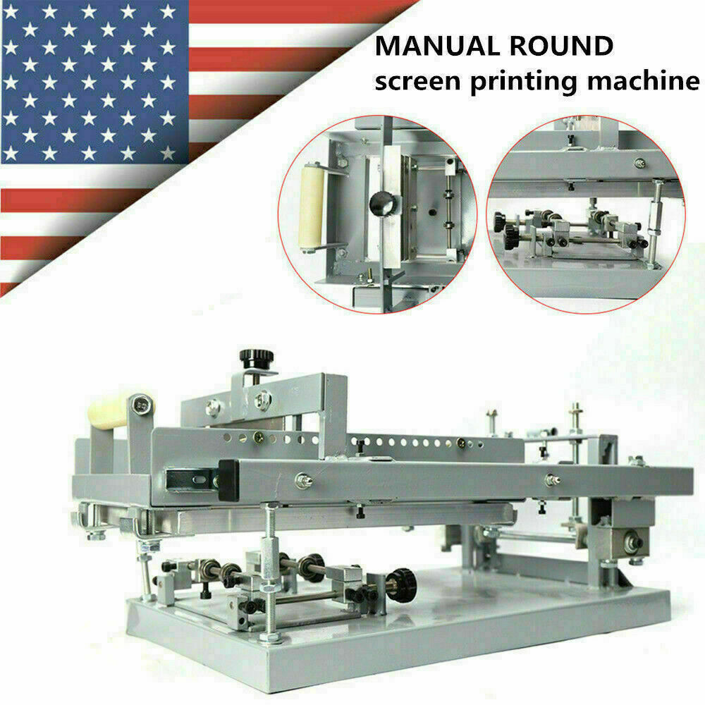 Manual Curved Screen Printing Printer Cylinder Bottle/cup Press Printing Machin