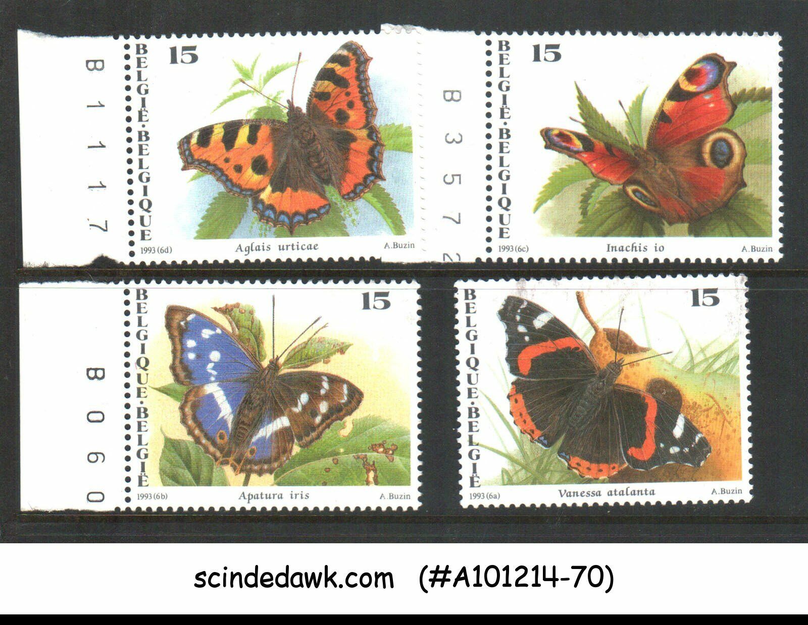 Belgium - 1993 Butterfly / Butterflies - 4v - Mint Nh