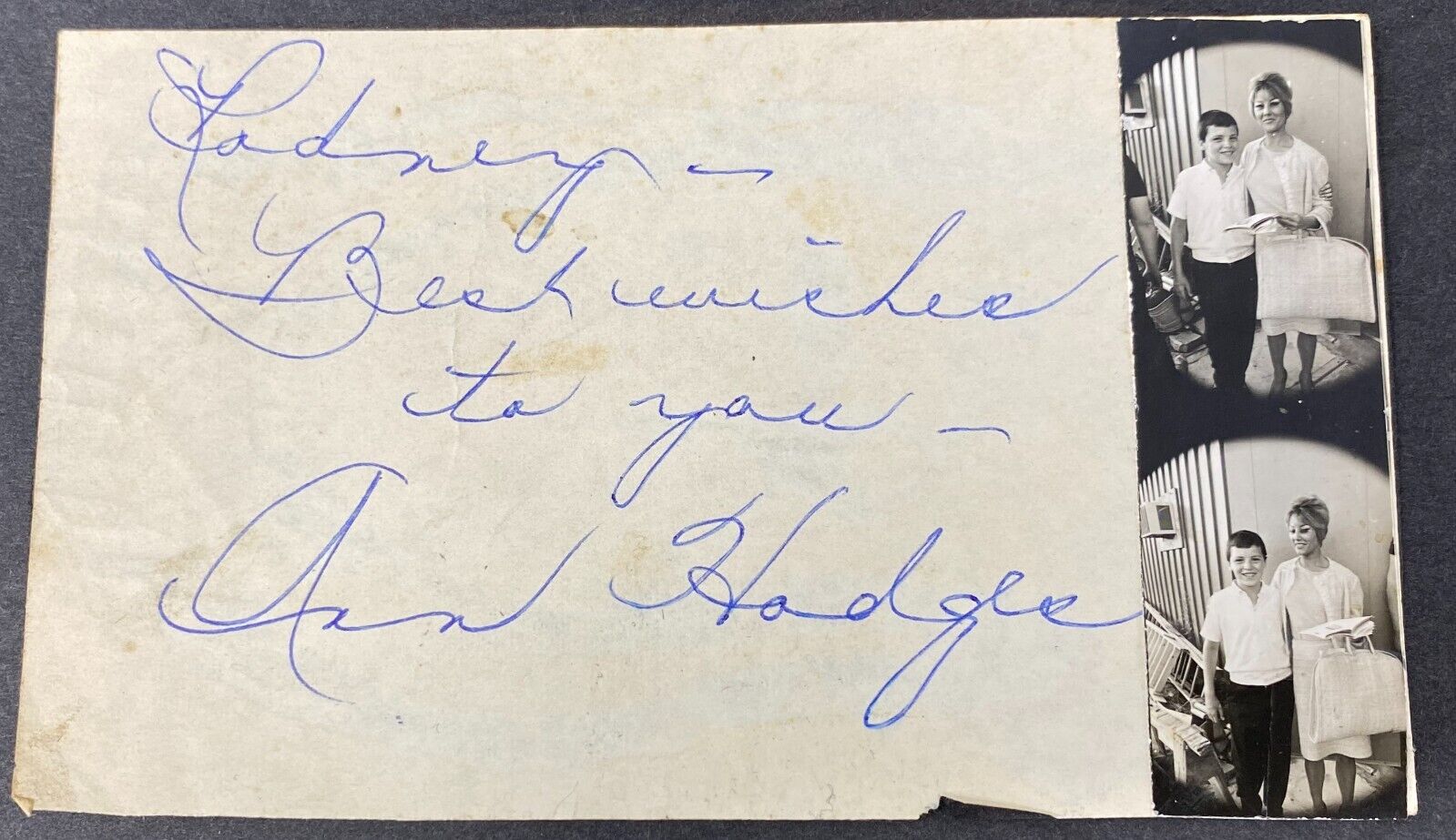 Ann Hodges Signed Autograph Rppc Photograph