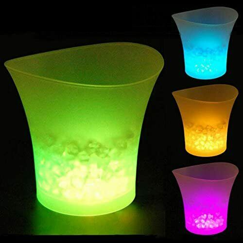 5l Led Lighted Ice Bucket Color Changing Drinking Wine Champagne Buckets Party