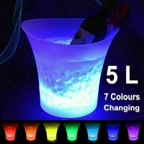 Smad 5l Led Ice Bucket Wine Champagne Drinks Beverage Rgb Color Changing