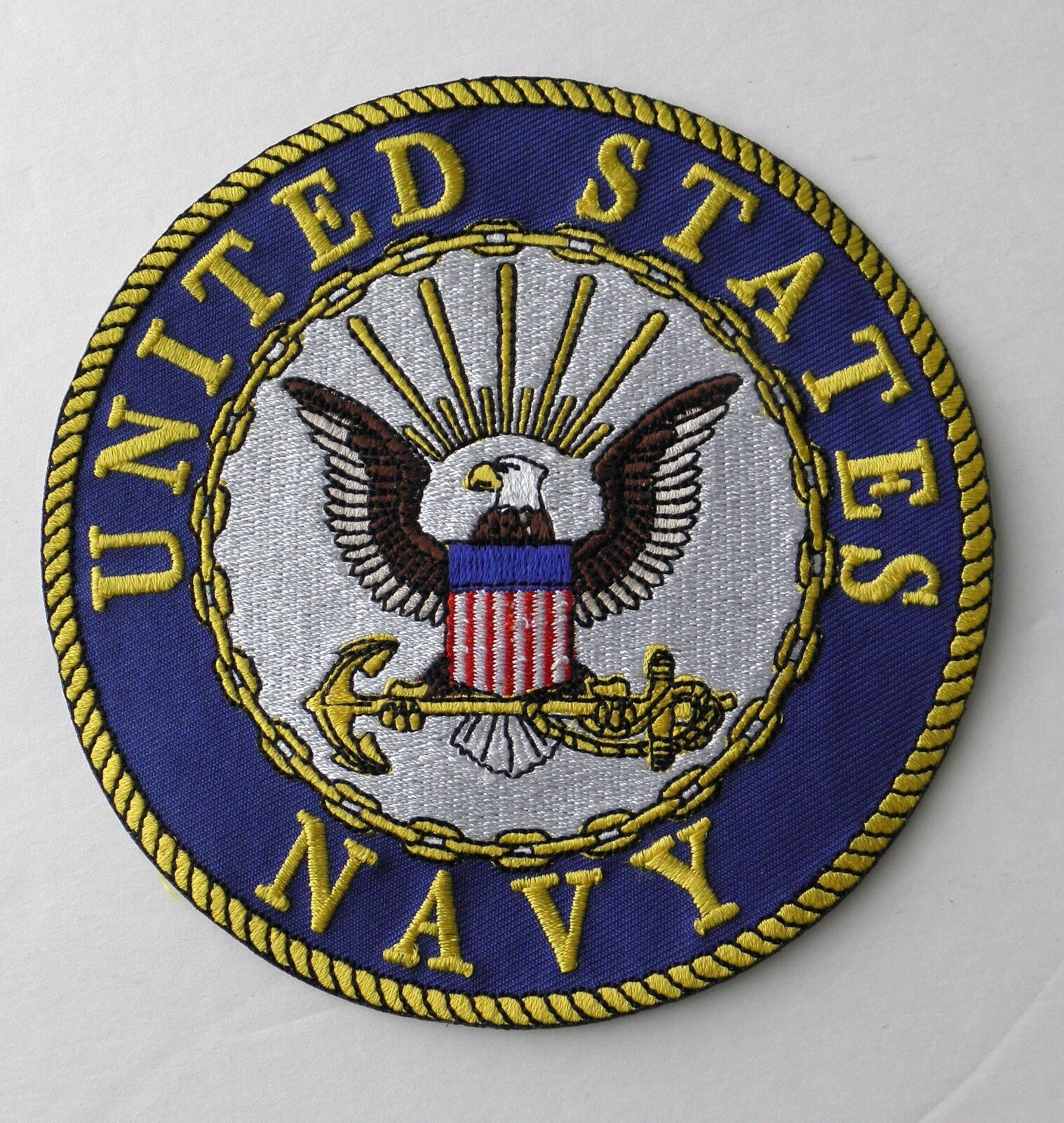 Us Navy Usn Large Embroidered Patch 5 Inches