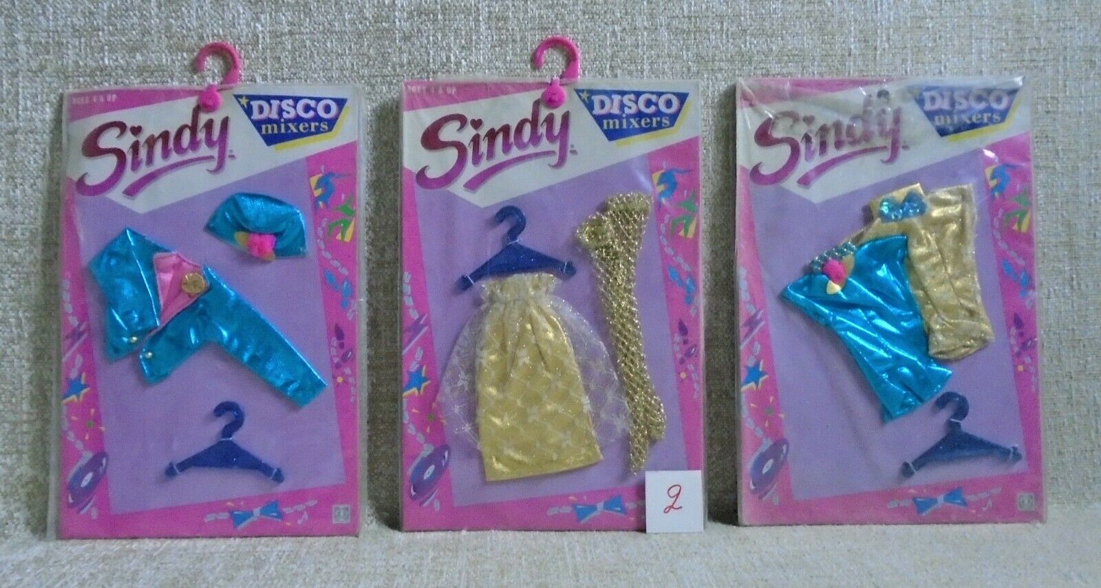 Sindy New Disco Mixers #2 Lot X 3 Mosc 1988 Hasbro
