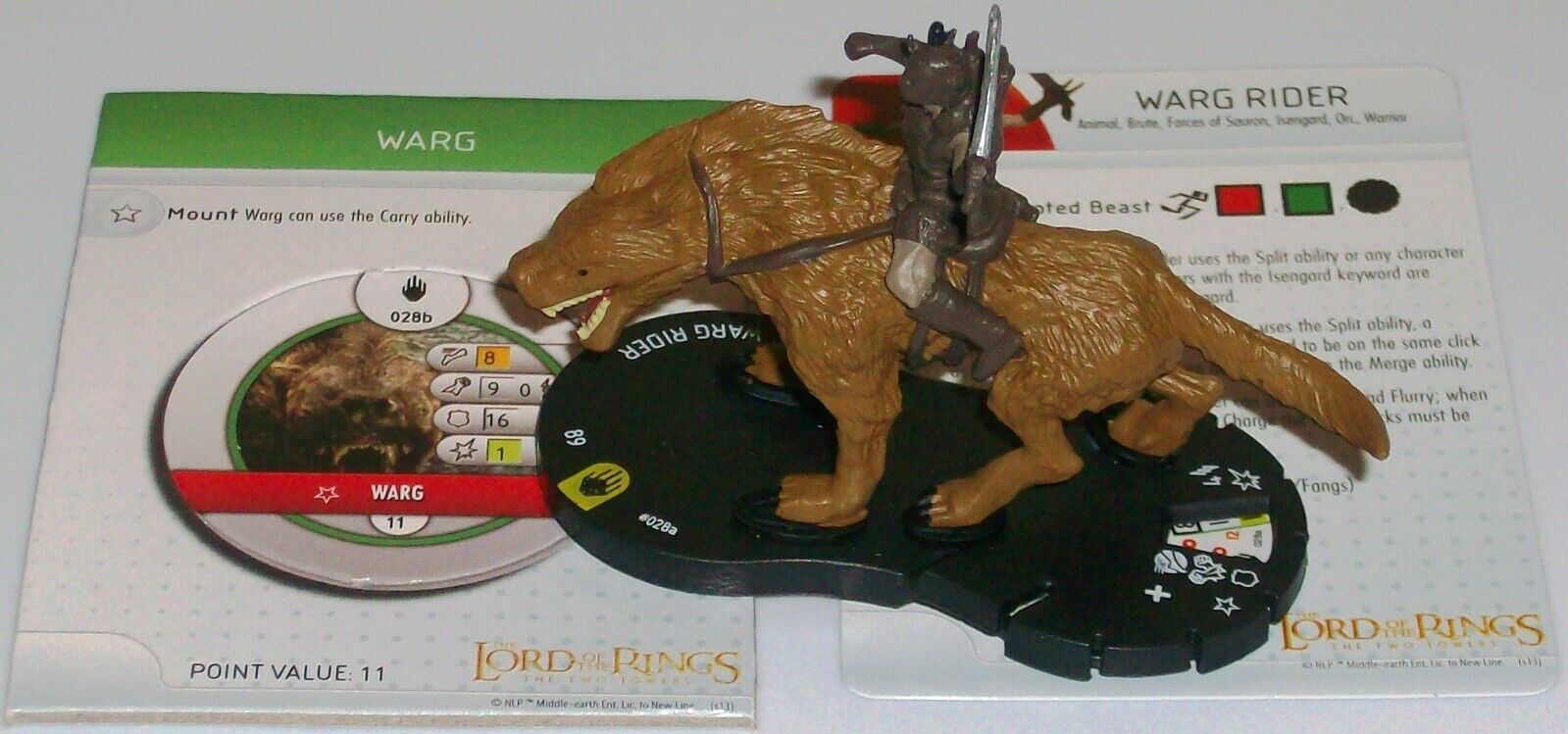 Warg Rider 028a 028b Lord Of The Rings: The Two Towers Lotr Heroclix