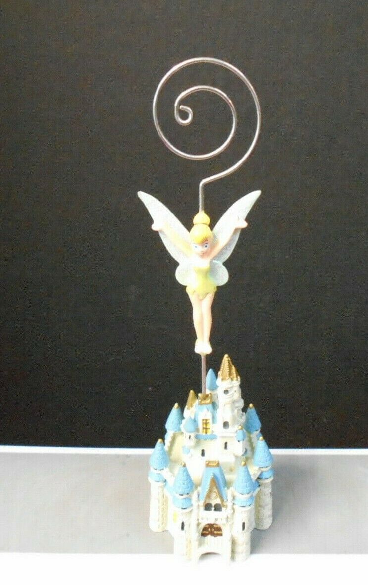 Disney Castle With  "tinkerbell" Decor Display Figurine 7 1/4" Tall  Pre-owned