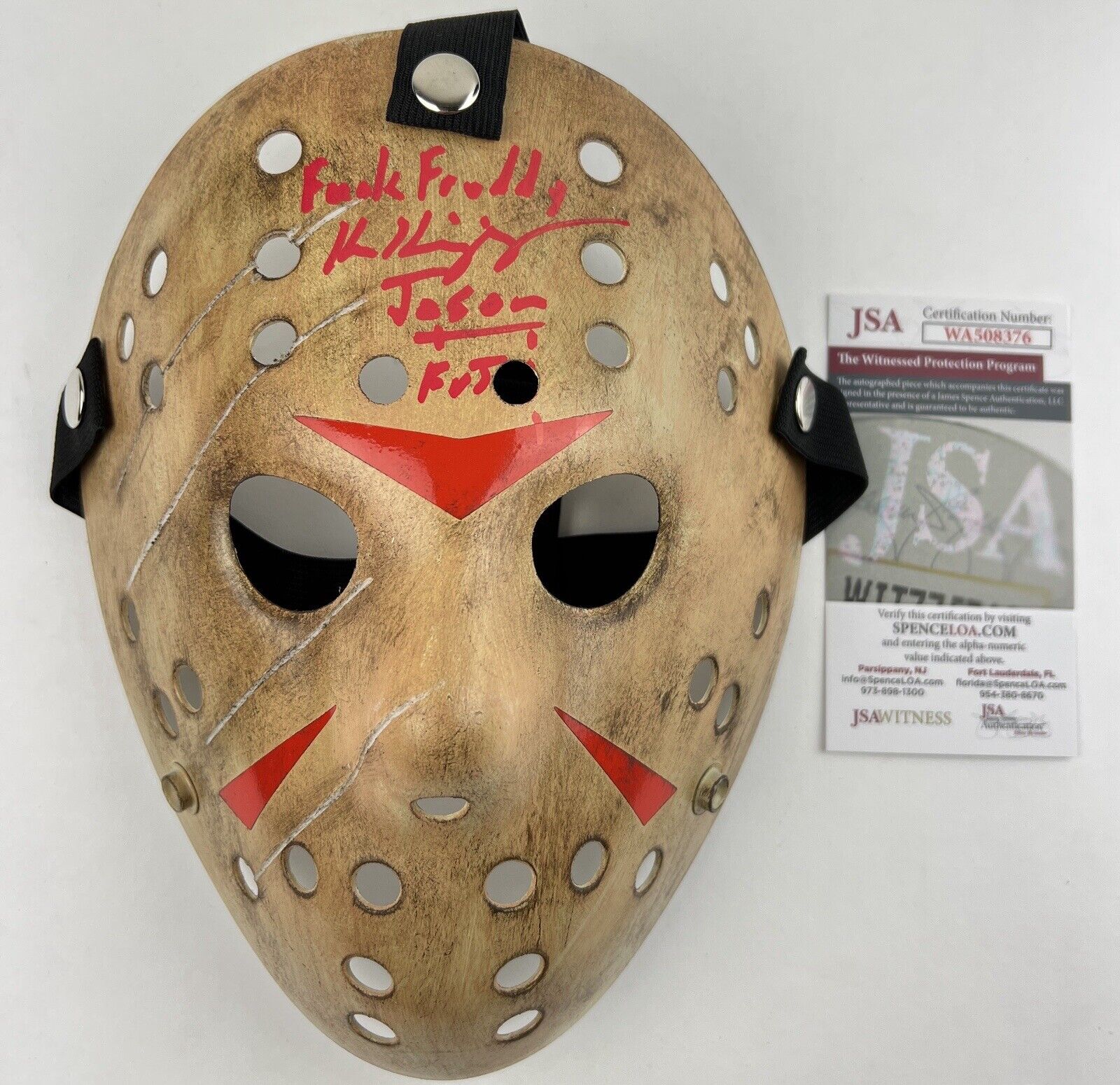 Ken Kirzinger Signed Jason Voorhees Mask Friday The 13th Freddy Vs Jason Jsa