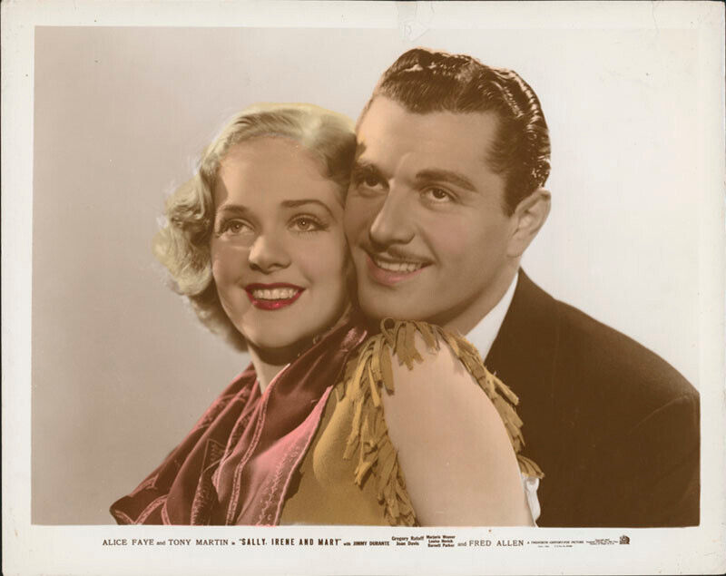 Alice Faye Orig. 8x10 Color-glos - Tony Martin "sally Irene & Mary" 1937
