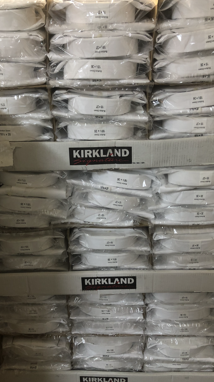 Kirkland Signature White Dress Shirt Long Sleeve No Iron 100%cotton Trad Fit New