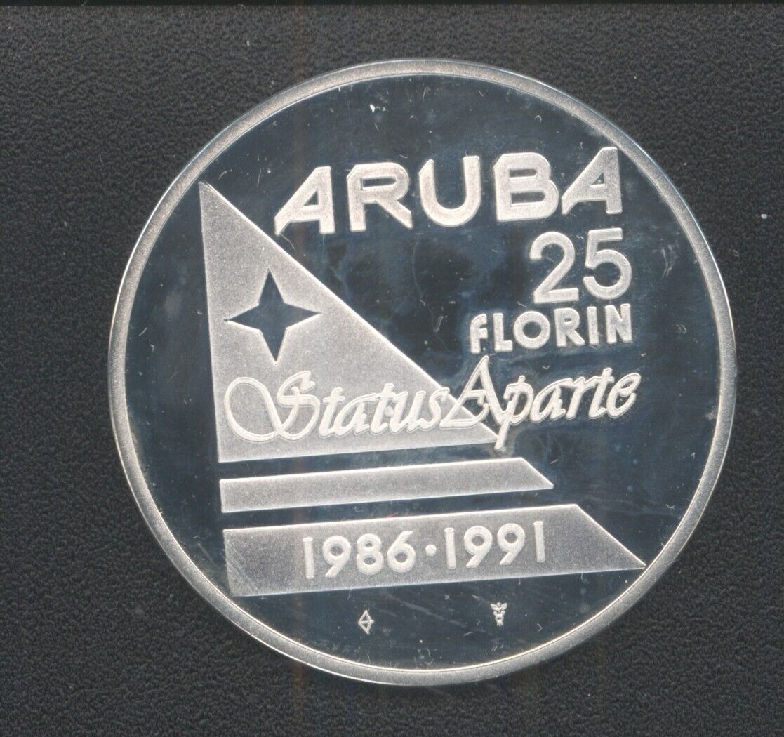 Aruba 1991 Proof 25f. Independence-status Apart