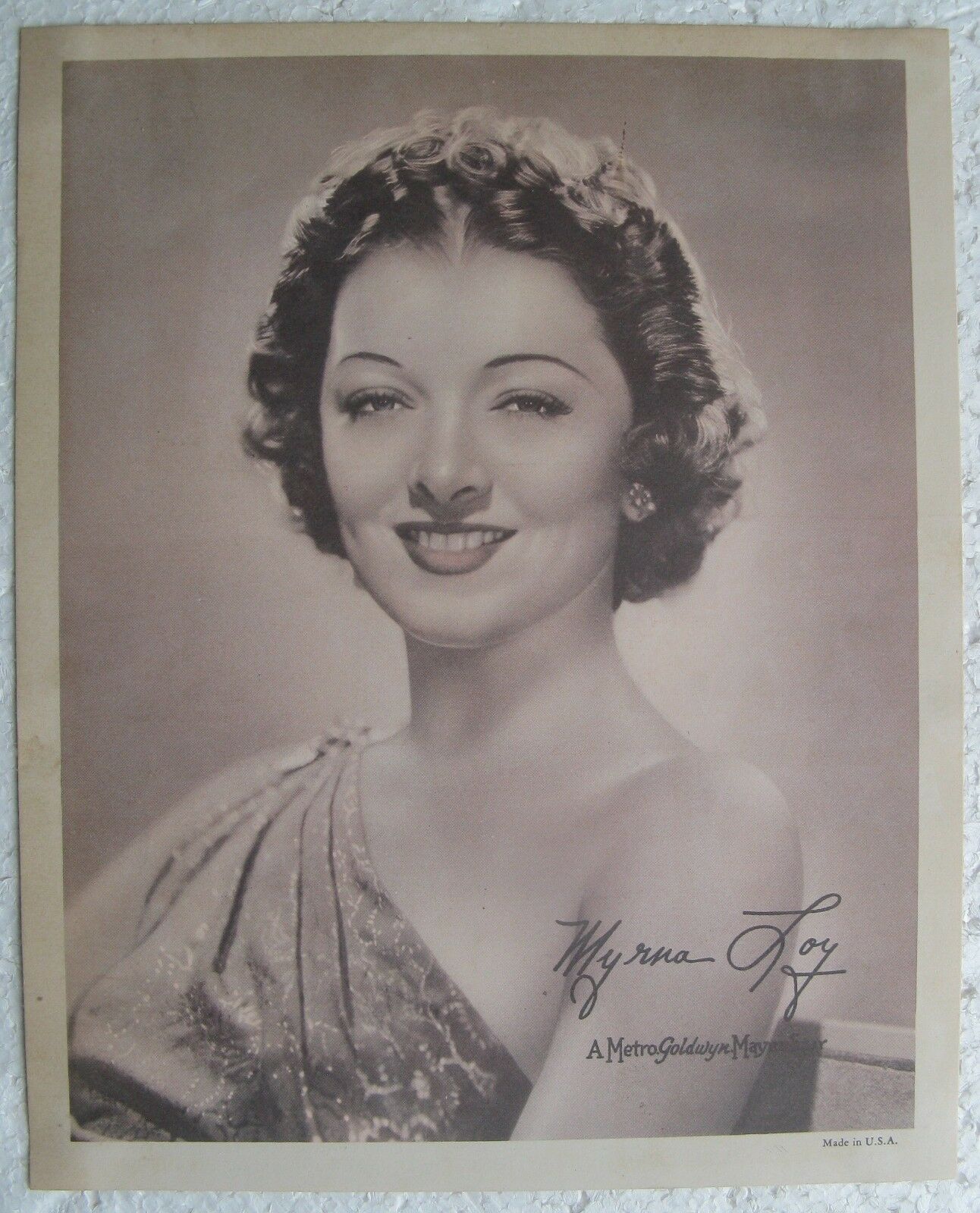 Myrnna Loy 1938-1939 Cameo Theatere Photograph (program Back) Portland Maine