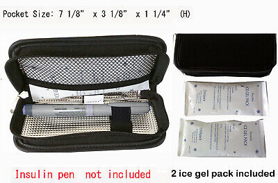 Diabetes Insulin Cooler Case- Small , For 1's Pen -- 2 Ice Pad Included