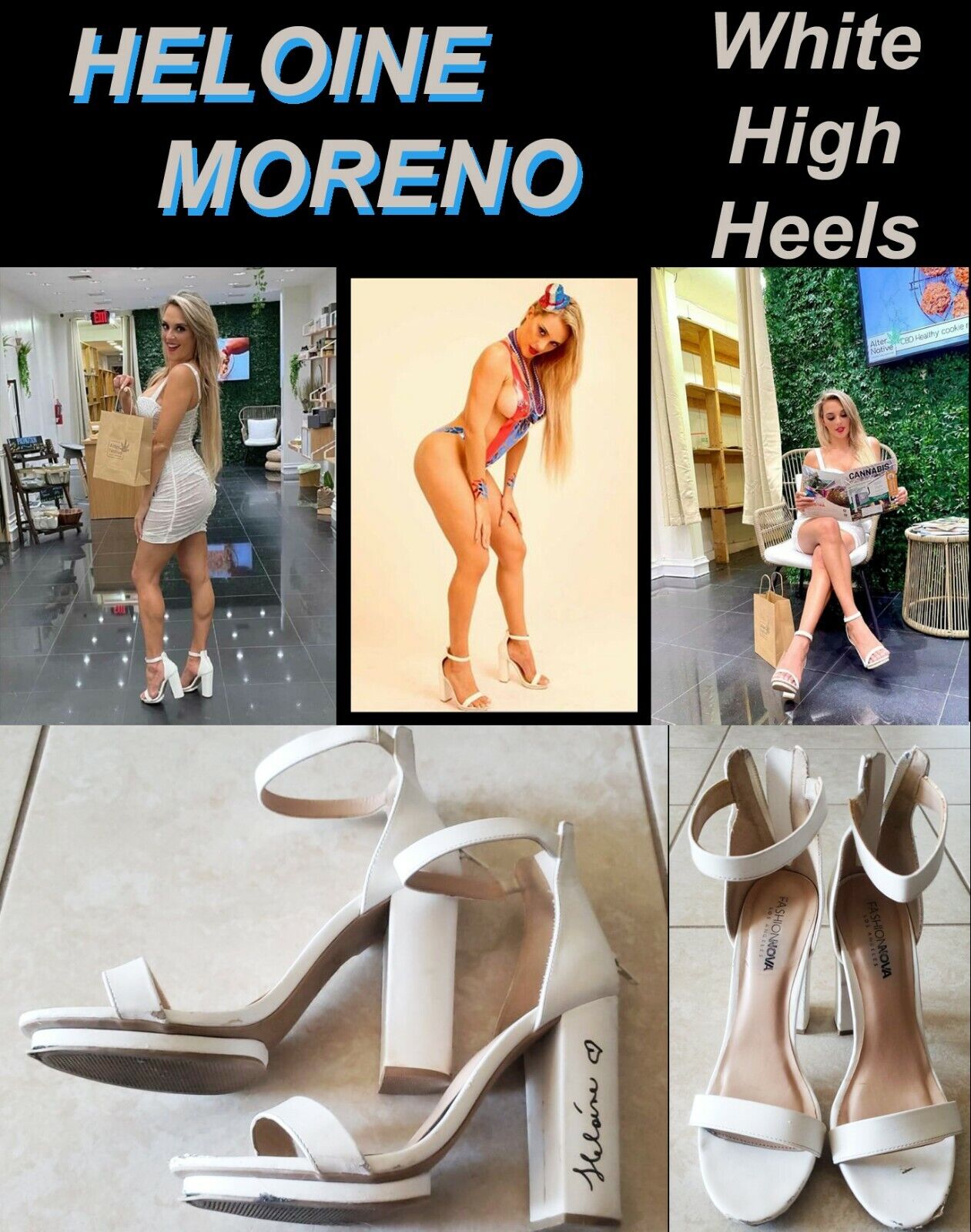Sensational Sexy Playboy Supermodel Heloine Moreno Signed/owned/worn High Heels