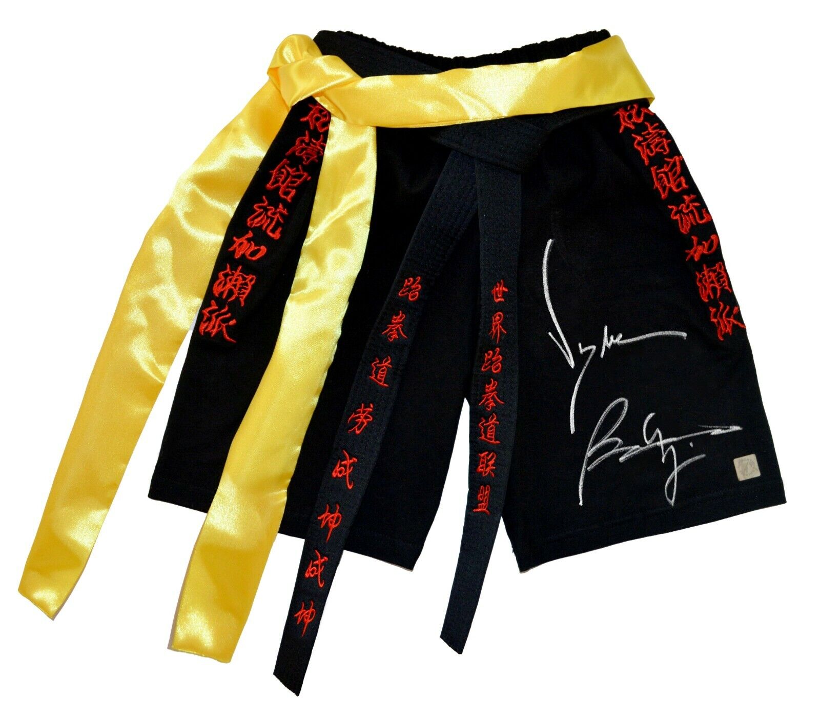 Jean Claude Van Damme & Bolo Yeung Autographed Bloodsport Trunks Asi Proof