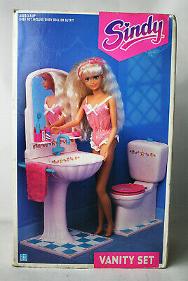 Rare Vintage 1991 Sindy Vanity Toilet For Doll House Hasbro New Unused !