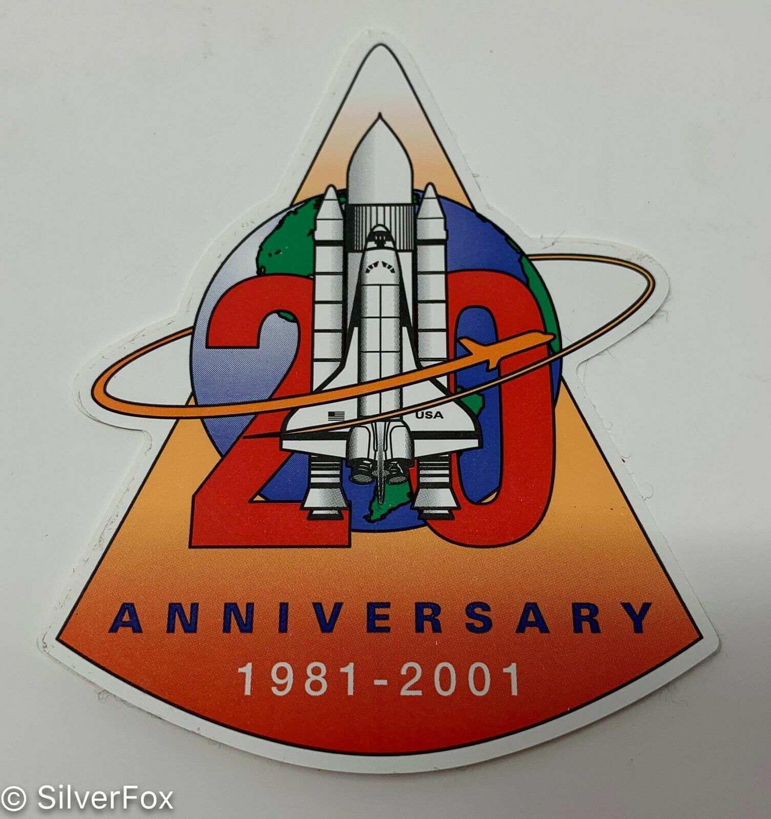 Space Shuttle Patch Sticker 20 Anniversary Nasa Outerspace 1981-2001