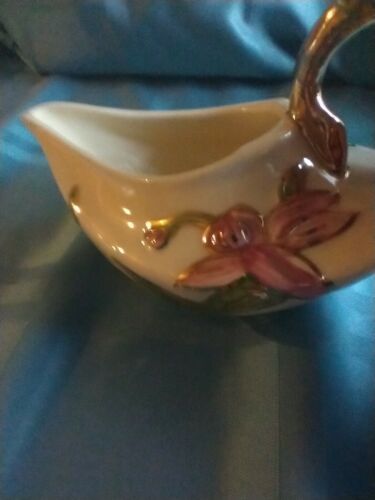 Vintage Hull Pottery Creamer Pitcher, Floral, High Gloss, Marked, Excellent Con!