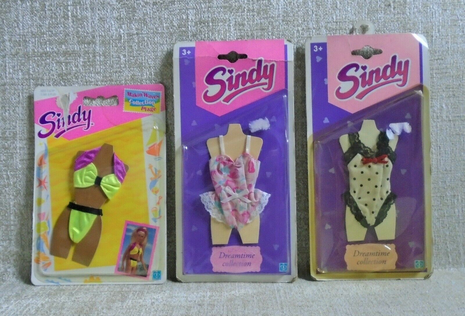 Sindy New Dreamtime Collection + Making Waves Lot X 3 Mosc 1988 Hasbro