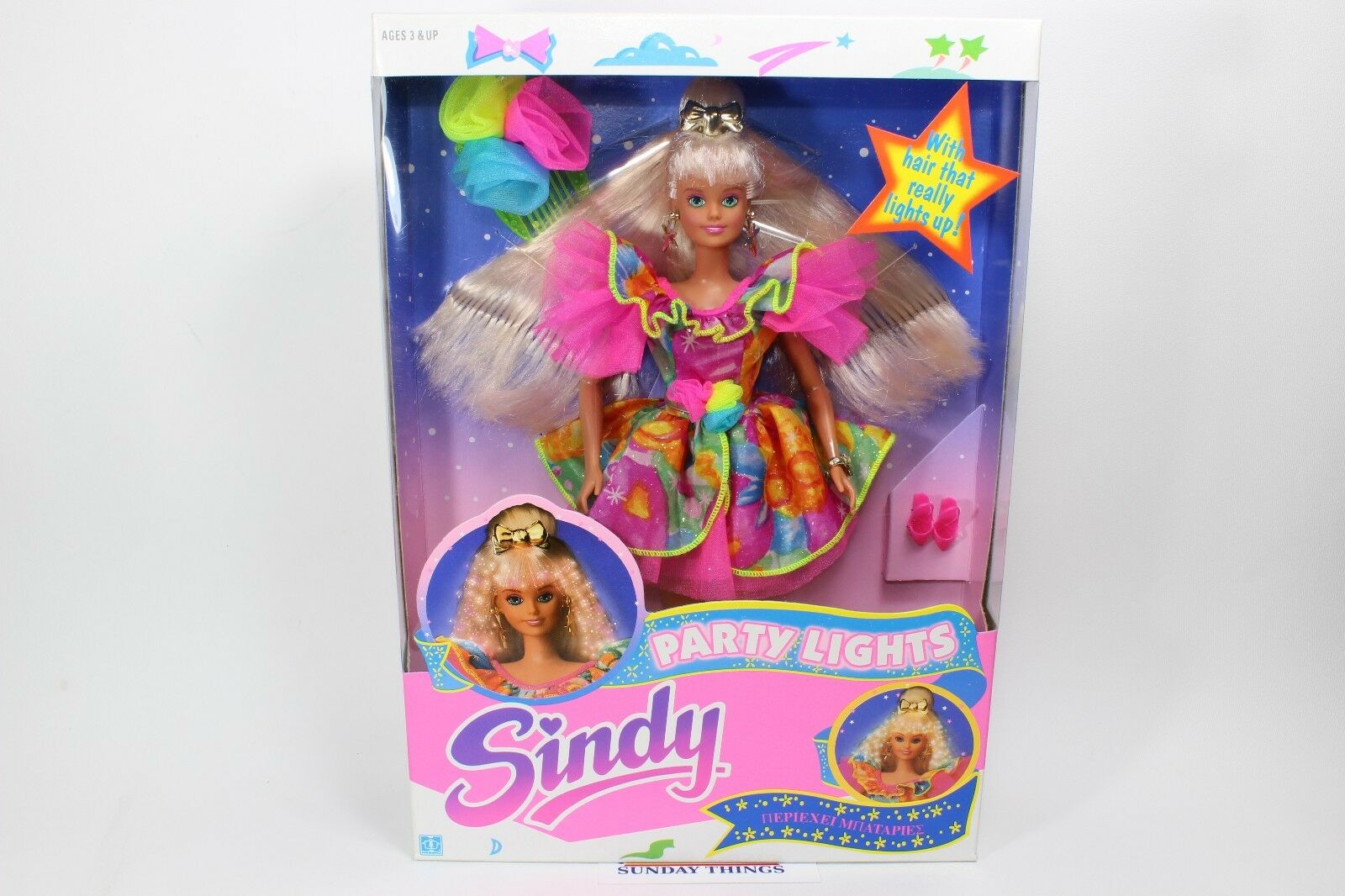 Sindy Party Lights 12'' Doll Hasbro 1991 Vintage Rare Sealed Box