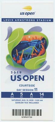 8/31 2019 Us Open Tennis Courtside Full Ticket Bianca Andreescu Serena Williams