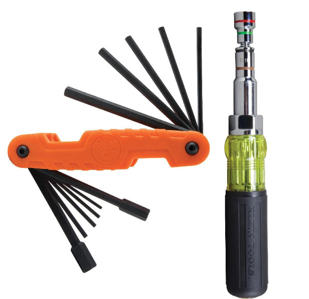 Klein Tools 7-in-1 Multi-bit Nut Driver And Pro Folding Hex Key Tool Set